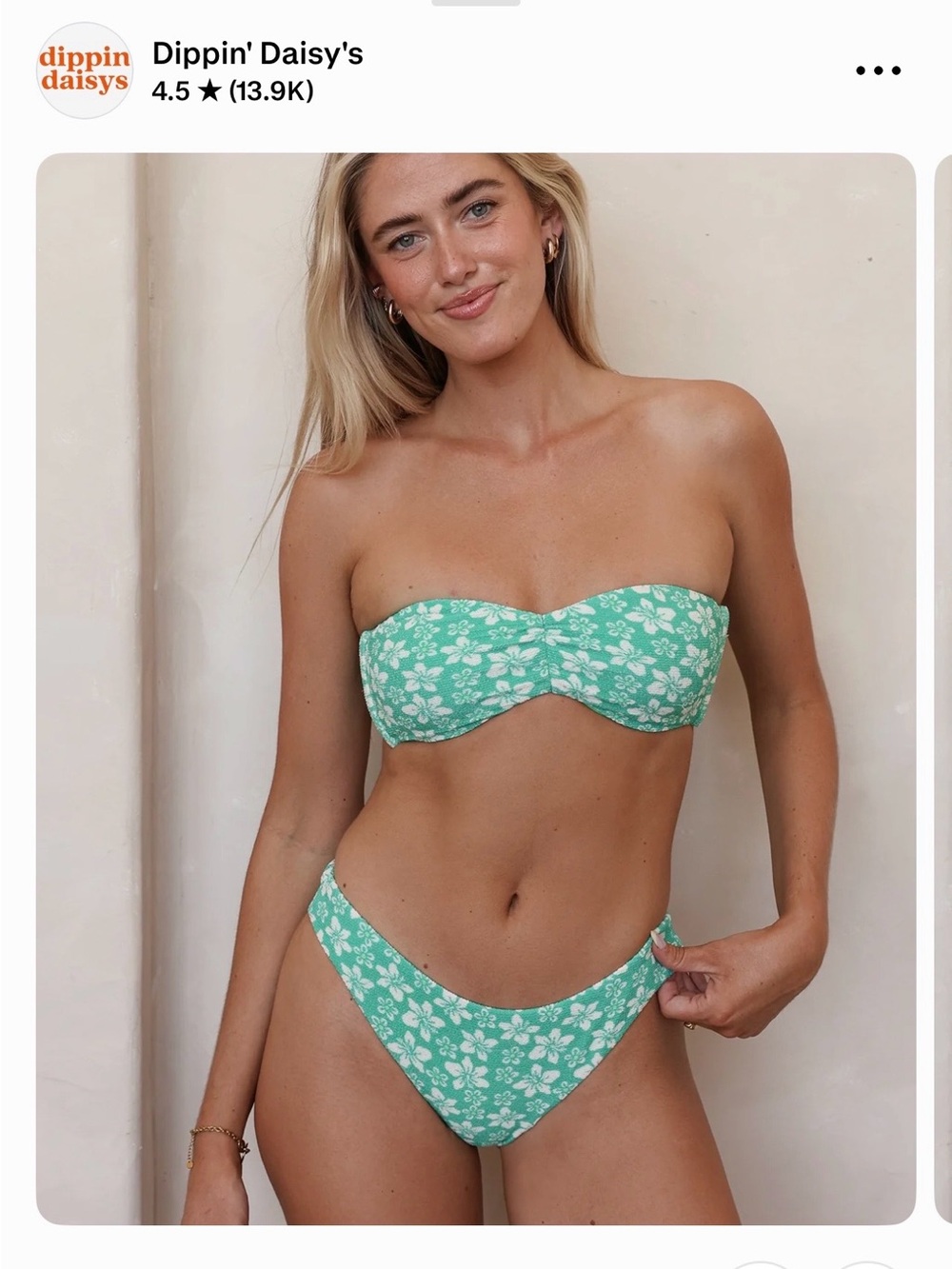 Dippin' Daisy's Palm Paradise Bandeau Bikini Set